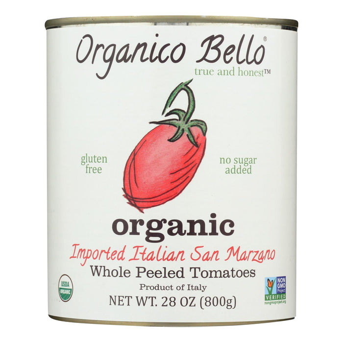 Bello Tomatoes: USDA Organic, Whole, 28 Oz (Case of 12)