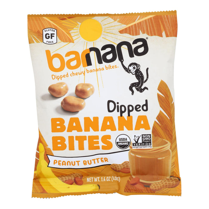 Barnana Organic Chewy Banana Bites with Peanut Butter (Pack of 12 - 1.4 Oz Each)