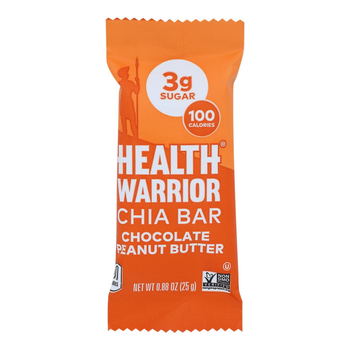 Health Warrior Chia Bar - Chocolate Peanut Butter (Pack of 15) .88 Oz Bars