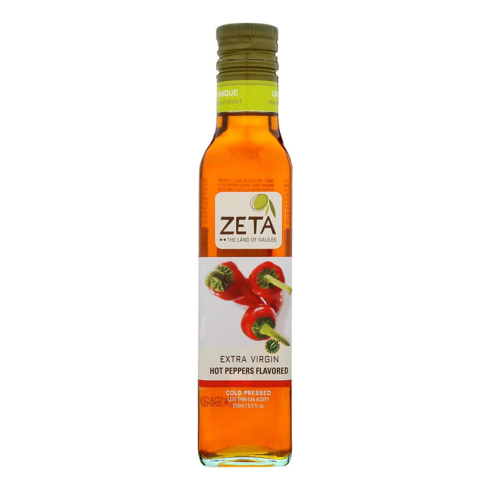 Zeta Oil Olive Oil - Extra Virgin - Hot Pepper - Case Of 6 - 8.5 Fl Oz