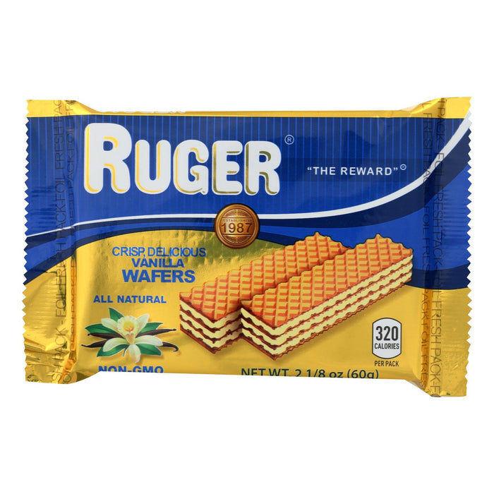 Ruger Vanilla Wafers, Crispy and Delightful, Pack of 12, 2.125 Oz.