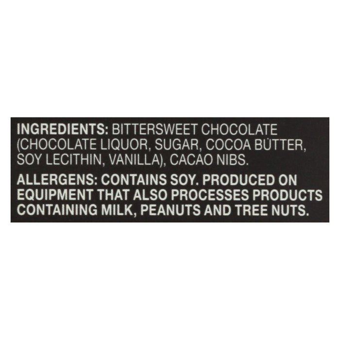 Endangered Species Dark Chocolate Bars (Pack of 12) - Natural, 72% Cocoa with Cacao Nibs - 3 Oz.