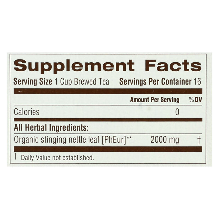 Traditional Medicinals Organic Nettle Leaf Herbal Tea, 6 x 16 Tea Bags
