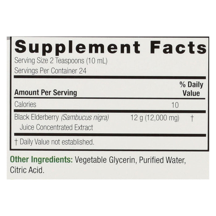 Nature's Answer Sambucus Nigra Black Elderberry Extract, Immune Support, 8 Fl Oz