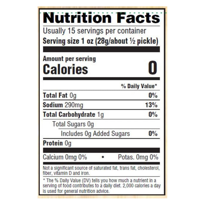 Woodstock Organic Kosher Whole Dill Pickles, 6-Pack of 24 Oz. Jars