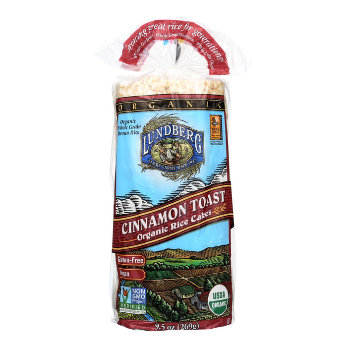 Lundberg Family Farms Cinnamon Toast Rice Cake (Pack of 6 - 9.5 Oz.)