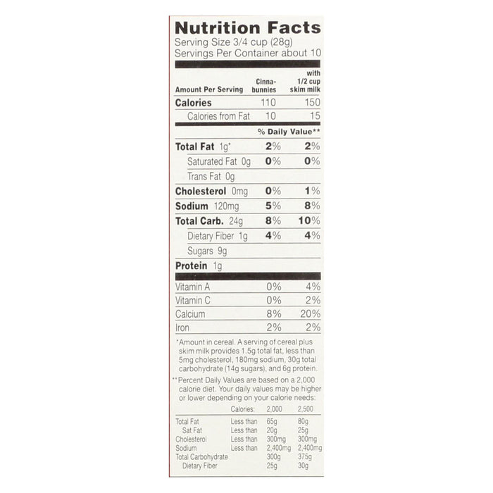 Annie's Homegrown Cinnabunnies Cereal (10 oz, Pack of 10)