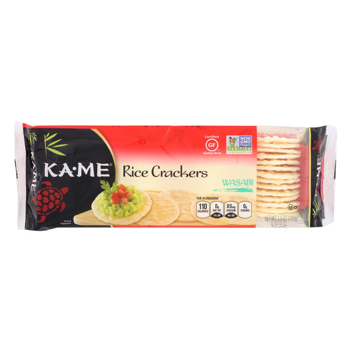 Ka'me Rice Crackers - Savory Wasabi (Pack of 12) - 3.5 Oz