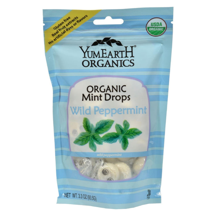 YumEarth Organic Candy Drops Wild Peppermint, 3.3 Oz (Pack of 6)