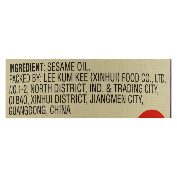 Lee Kum Kee Pure Sesame Oil (Pack of 12 - 3.9 Fl Oz.)