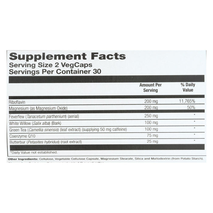 Nature's Life Migrasoothe Quick Relief Capsules - 60 Count