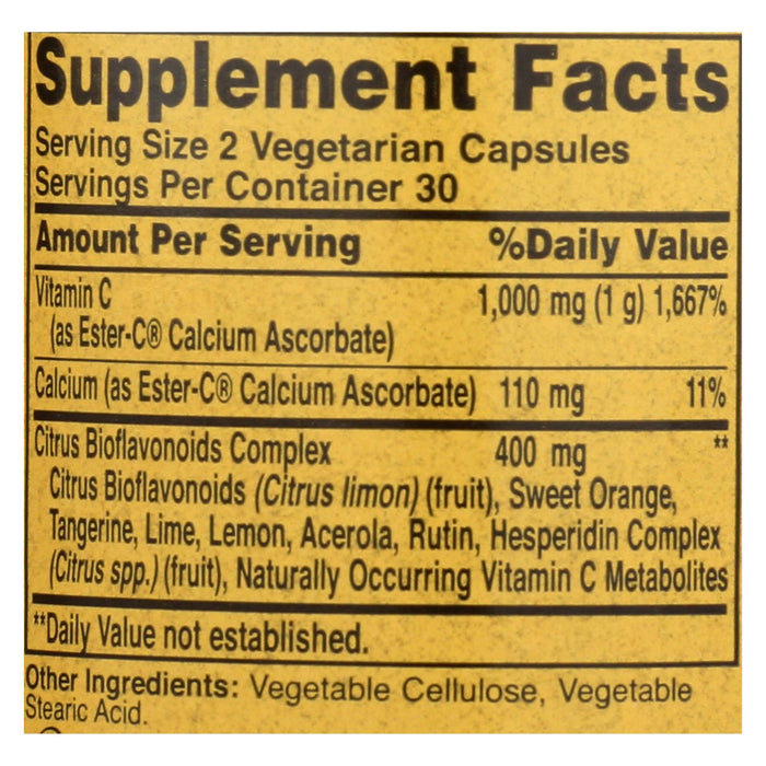 Ester-C 500 mg with Citrus Bioflavonoids by American Health (Vegetarian Capsules)