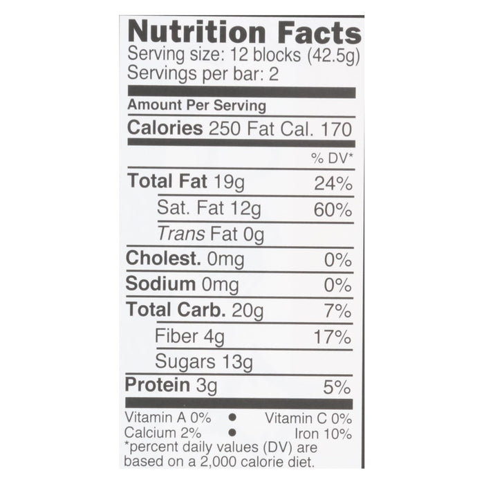 Divine Dark Chocolate Bar with Mint Crisp (Pack of 12 - 3 Oz.)