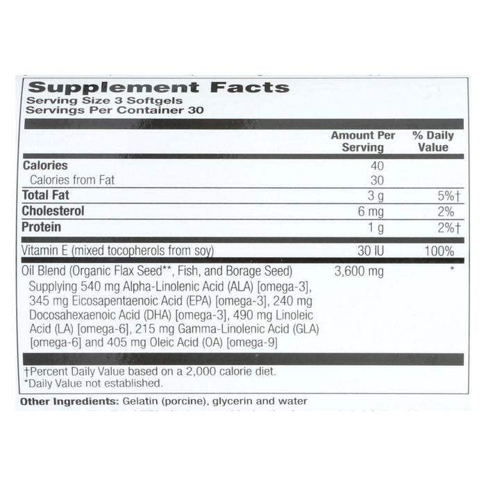 Nature's Life Total EFA Omega 3, 6, 9 1200mg (Pack of 90 Softgels)