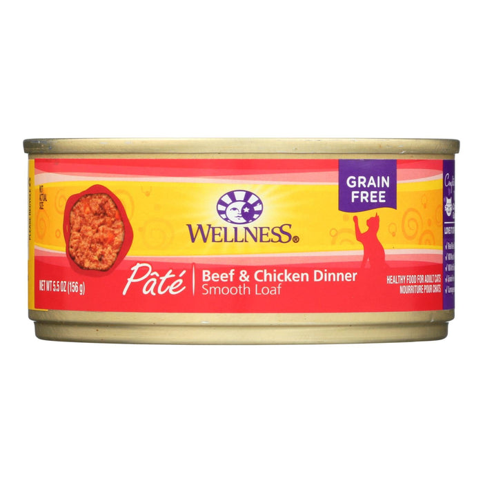 Wellness Pet Products Cat Food - Beef and Chicken (Pack of 24) - 5.5 Oz.