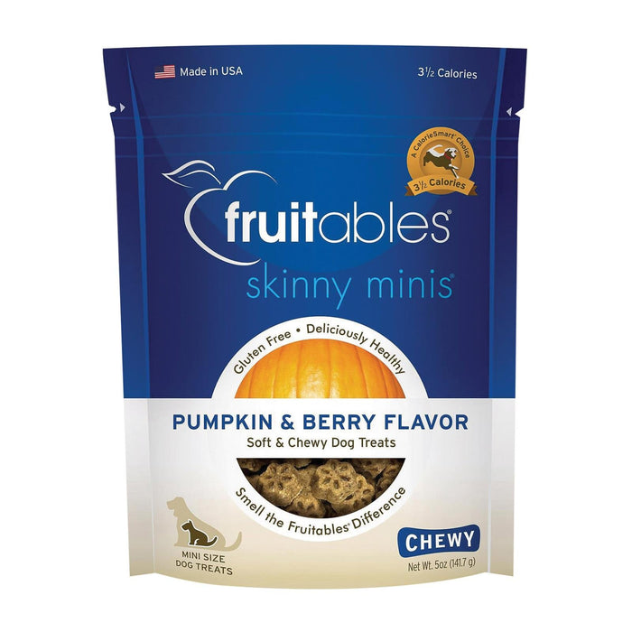 Fruitables Skinny Minis Dog Treats - Pumpkin & Berry Flavor - 56 Oz. (Pack of 8)