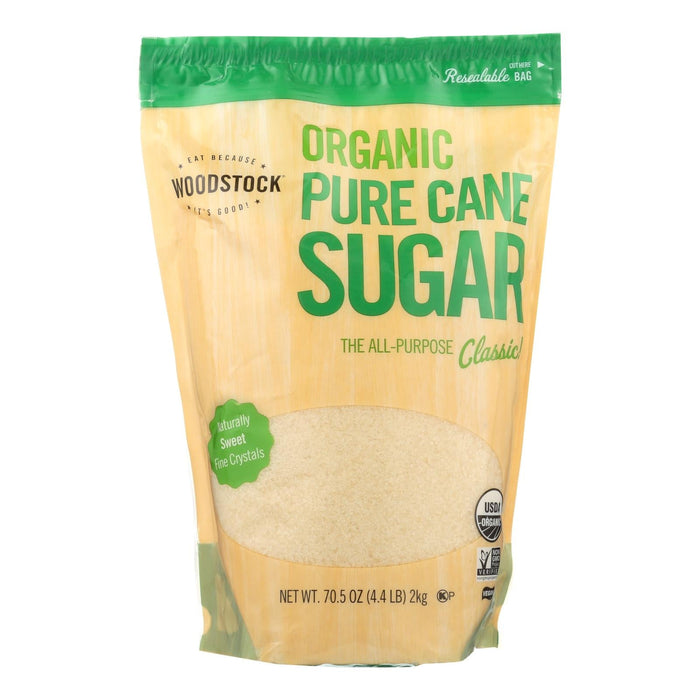 Woodstock Organic Cane Sugar - 4.4 lb Bag - Case of 5