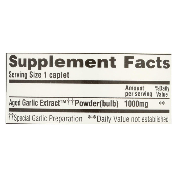 Kyolic Aged Garlic Extract Cardio Health Caplets 30ct 1000mg