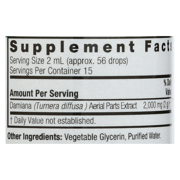 Nature's Answer Damiana Leaf Alcohol-Free Extract (1 Fl Oz)