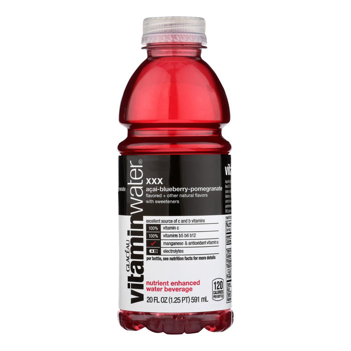 Glaceau Vitamin Water XXX: Acai-Blueberry-Pomegranate 20 Fl. Oz. (Pack of 12), Cold