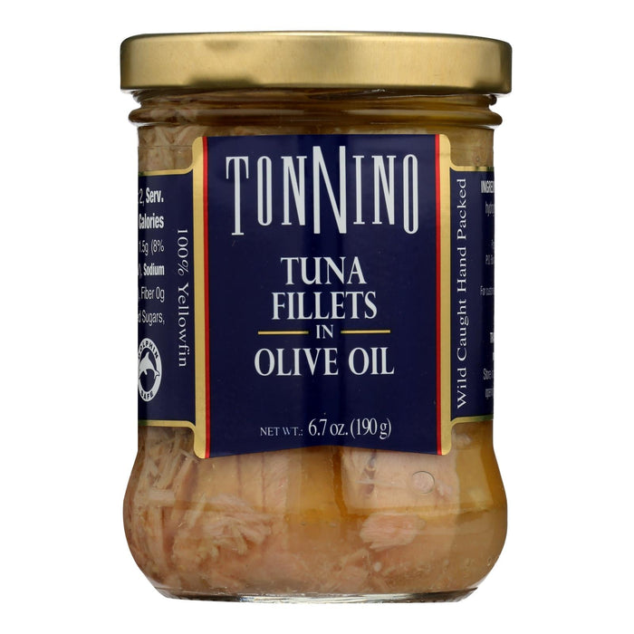 Tonnino Premium Tuna Fillets in Olive Oil, 6.7 Oz Pack of 6