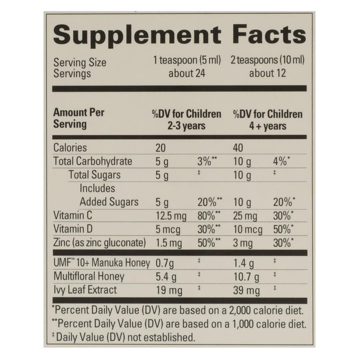 Comvita Kid's Syrup Daytime Orange Manuka Honey - 4 Fl. Oz.