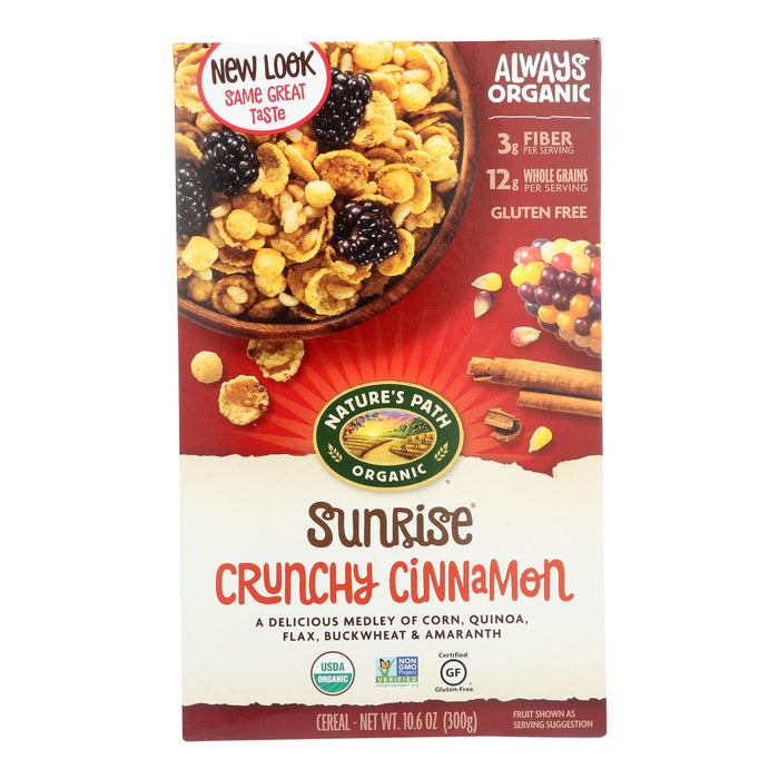 Nature's Path Organic Sunrise Cereal: Crunchy Cinnamon Delight (Pack of 12)