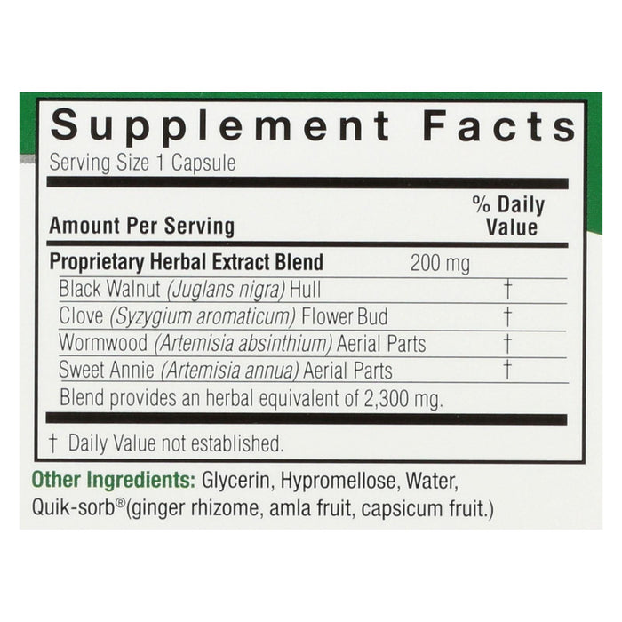 Nature's Answer Black Walnut and Wormwood Liquid Capsules (90 Count)