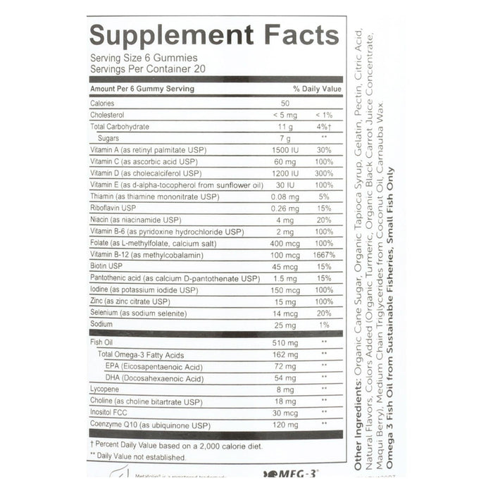 Smartypants Men's Complete Daily Gummy Multivitamin, 120 Count