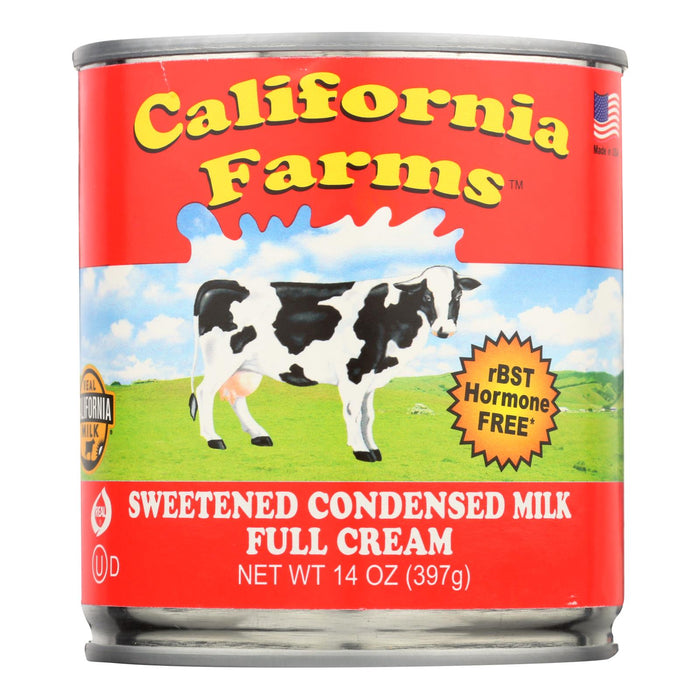 California Farms Sweetened Condensed Milk, 14 Fl Oz. Case of 24