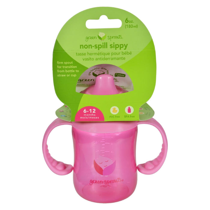 Green Sprouts Non-Spill Sippy Cup - Pink, 9 oz