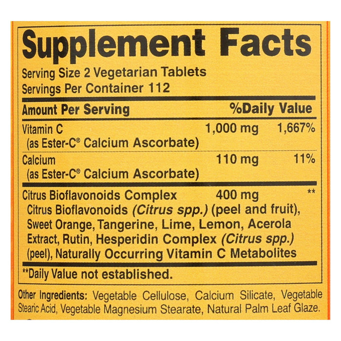 American Health Ester-C 500 mg with Citrus Bioflavonoids, 225 Vegetarian Tablets