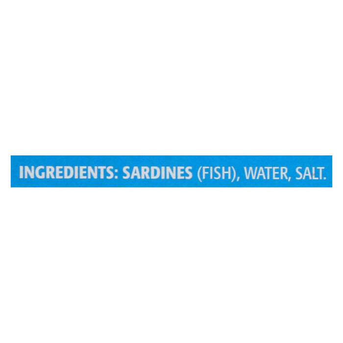 Season Skinless and Boneless Sardines in Water with Salt (Pack of 12) - 3.75 Oz Each