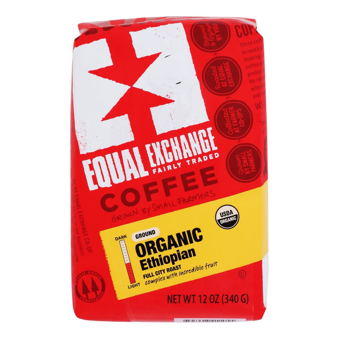 Equal Exchange Organic Ethiopian Drip Coffee - 12 Oz. Pack of 6