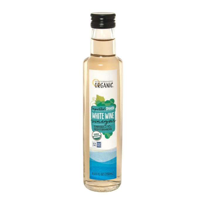 Organic Mediterranean White Wine Vinegar (6 - 8.45 Oz. Bottles)
