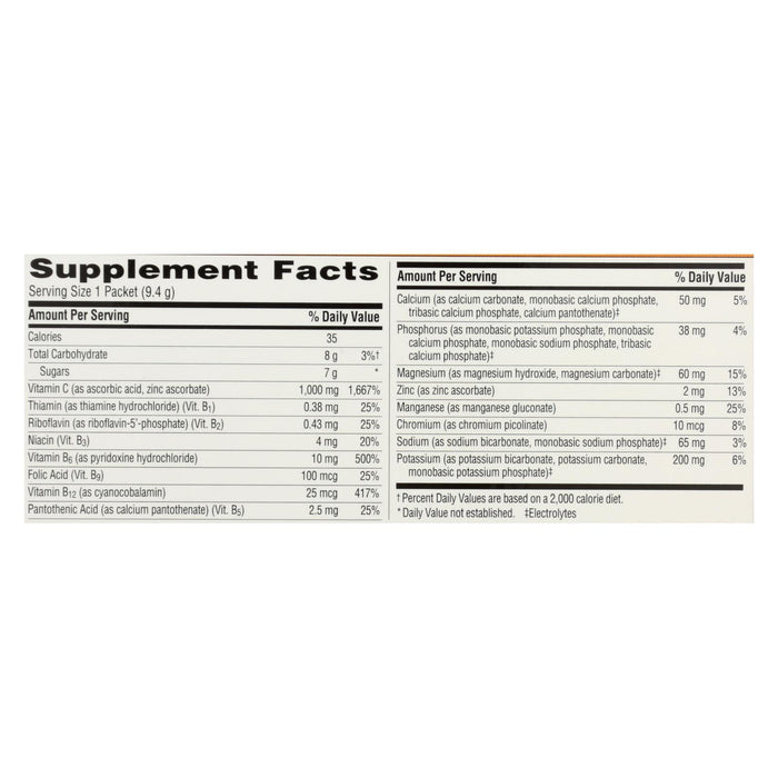 Alacer Emergen-C 1000mg Vitamin C Fizzy Drink Mix Tangerine, 30 Count