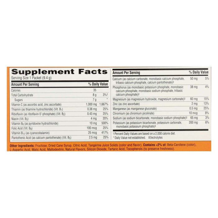 Alacer Emergen-C 1000mg Vitamin C Fizzy Drink Mix Tangerine, 30 Count