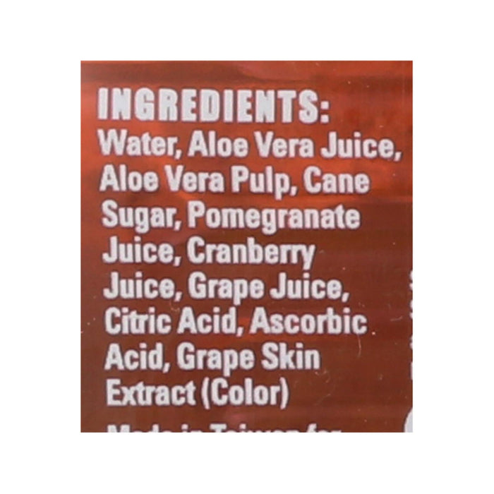 Alo Original Enriched Aloe Vera Juice Drink: Pomegranate & Cranberry - 12-Pack, 16.9 Fl Oz.