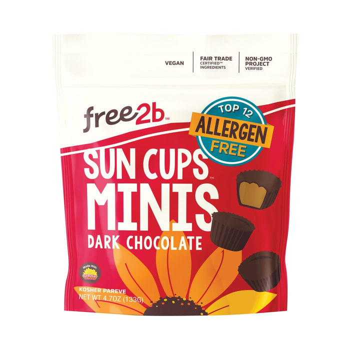 Free 2 B Sun Cups (Pack of 6) - Mini Dark Chocolate - 4.2 Oz