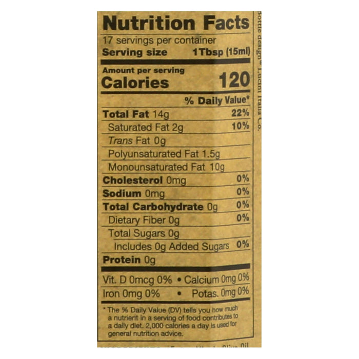 Lucini Italia Extra Virgin Tuscan Basil Olive Oil (Pack of 6 - 8.5 Fl Oz.)