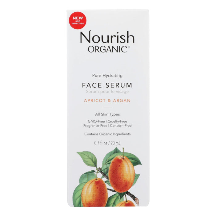 Nourish Organic Face Serum - Hydrating Argan, Apricot, and Rosehip Oil - 0.7 Oz