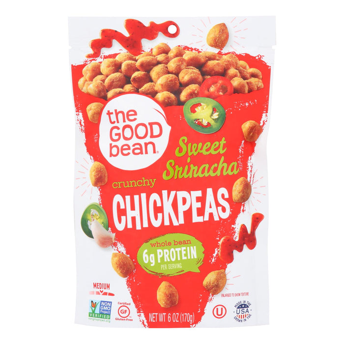 The Good Bean Crunchy Chickpeas Sweet Sriracha (Pack of 6) - 6 Oz.