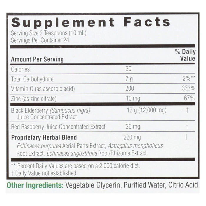 Elderberry Immune Support by Nature's Answer, 8 Fl. Oz.
