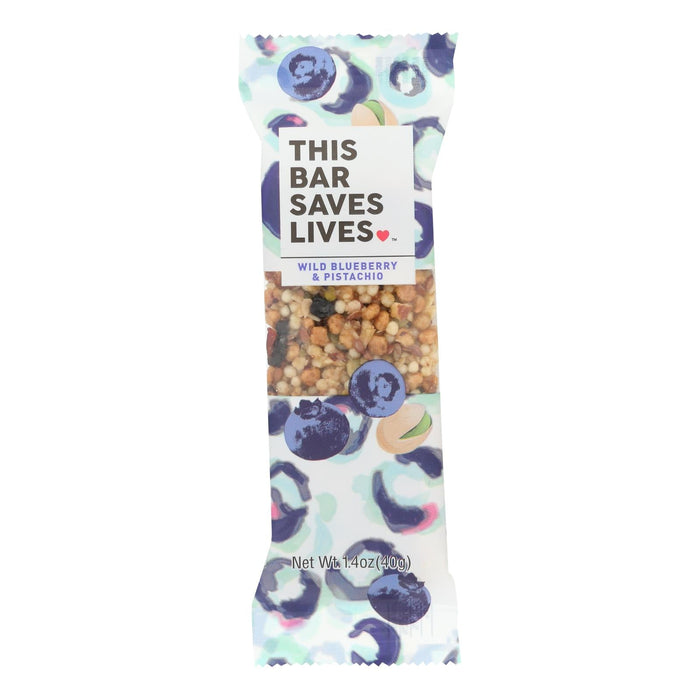 This Bar Saves Lives - Wild Blueberry Pistachio - Case of 12 - 1.4 Oz.