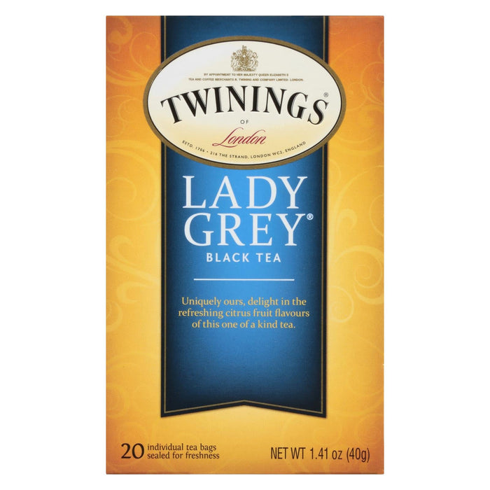 Twinings Black Lady Grey Tea (6 - 20-Bag Packs)