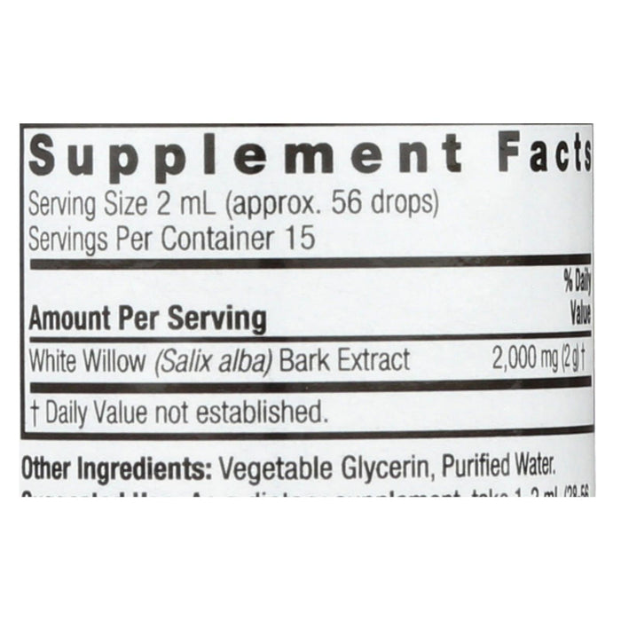 Nature's Answer White Willow Bark Extract Non-Alcohol Liquid Extract, Pain Relief, 1 Fl Oz