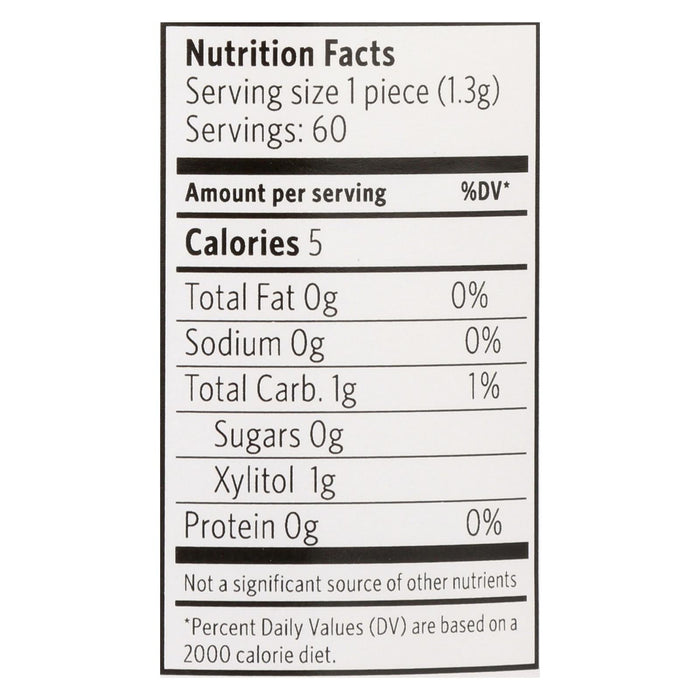 Xylichew Sugar-Free Peppermint Gum, 60-Count Jars (Pack of 4)