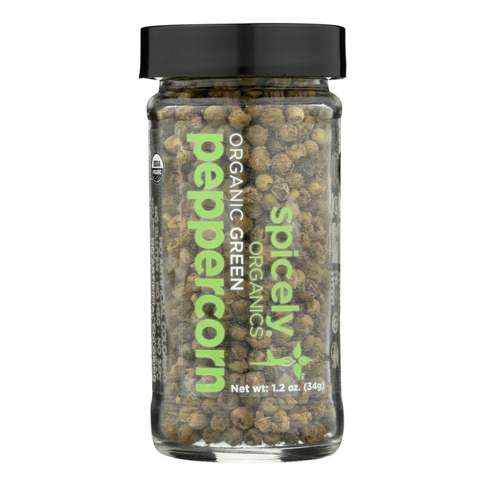 Spicely Organics Organic Green Peppercorns (Pack of 3 - 1.2 Oz.)