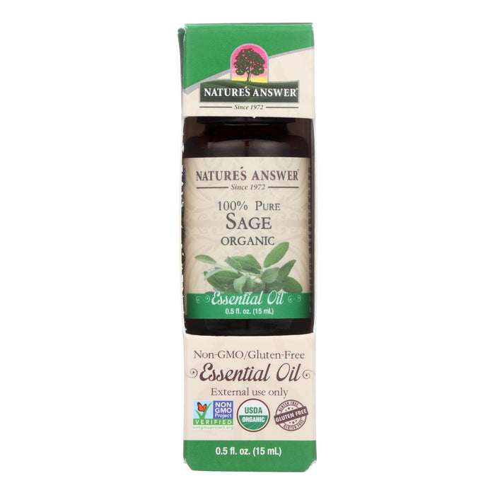 Nature's Answer Organic Sage Essential Oil (0.5 Oz.)