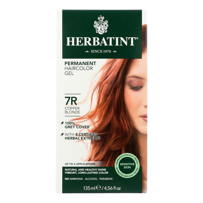Herbatint 7R Copper Blonde Permanent Herbal Hair Colour Gel (135ml)
